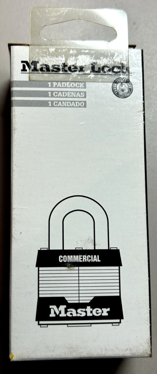 Master Lock 1UPLJ Keyed Padlock, 5/16 in Diameter Steel Shackle