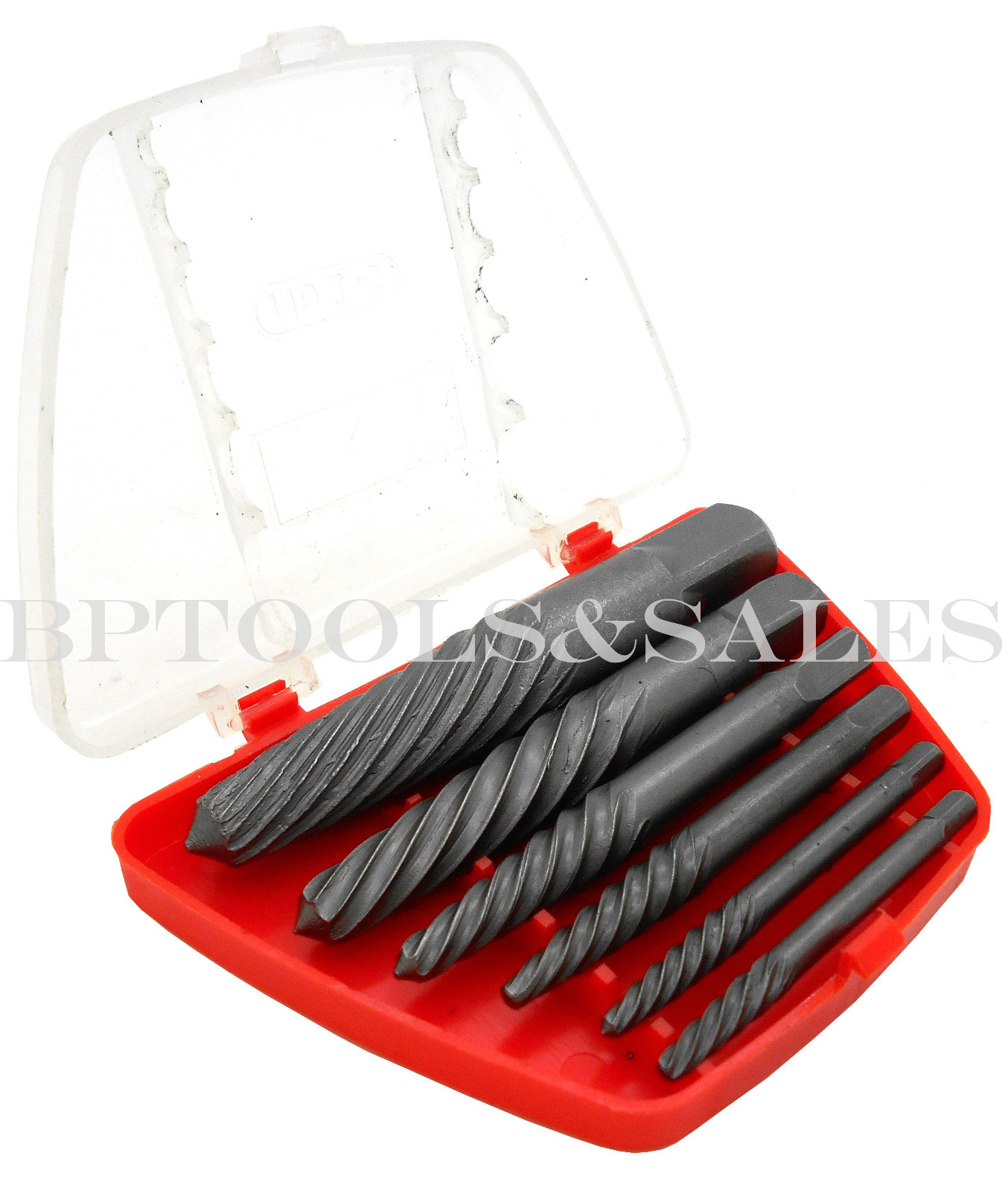 6pc Easy Out Remover Screw Extractor Broken Pipes Bolts & Studs 1/8" - 3/4"
