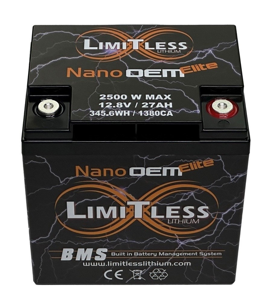 Limitless Batteries Nano-OEM-27AH Lithium Powersports Battery
