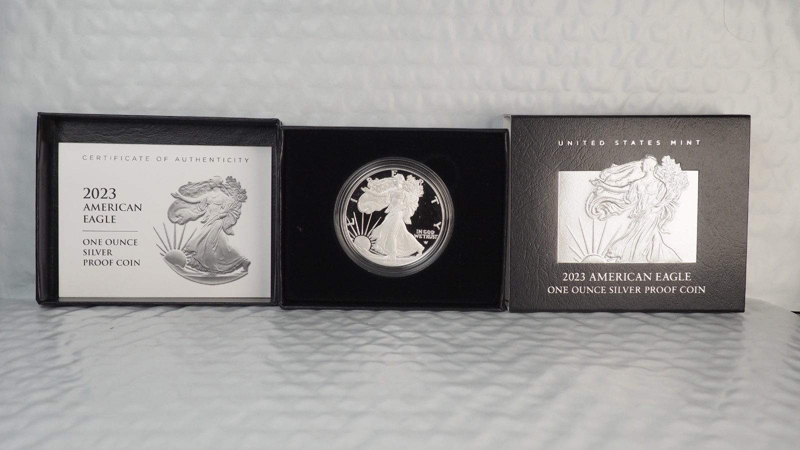 2023- *W*  $1 AMERICAN SILVER PROOF EAGLE w/OGP & COA - FREE SHIPPING!