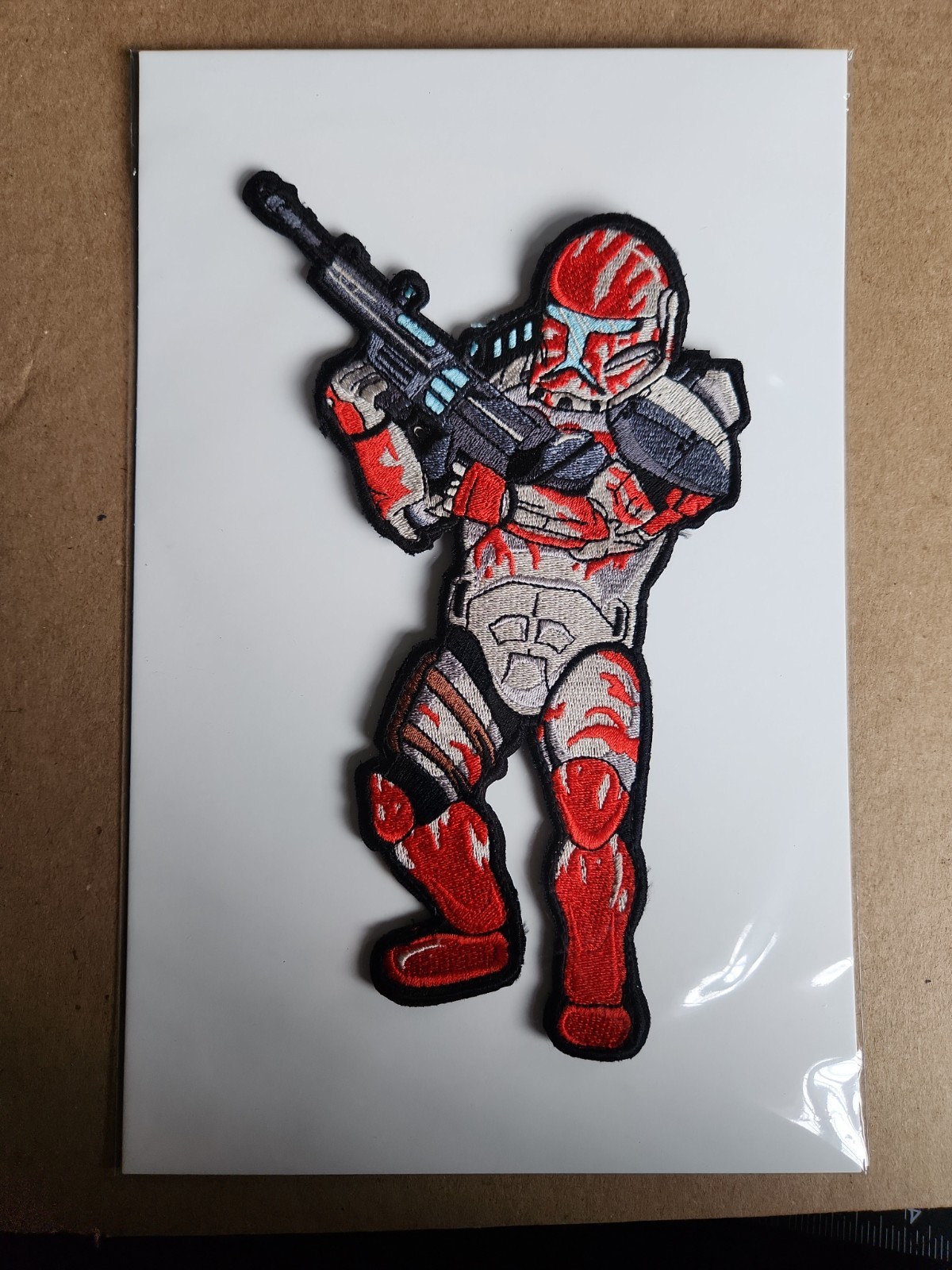 Clone Trooper Star Wars Morale Patch PVC Embroidered Hook & Loop 8"x5.25"