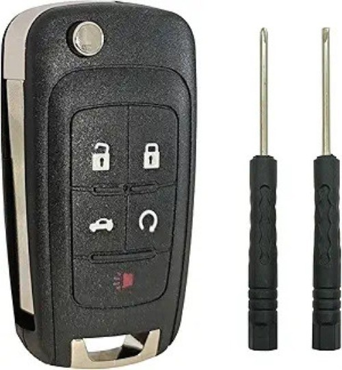 Replacement Key Fob Case Shell for 2010-2017 Chevy Cruze Ma Style: 5 Buttons A