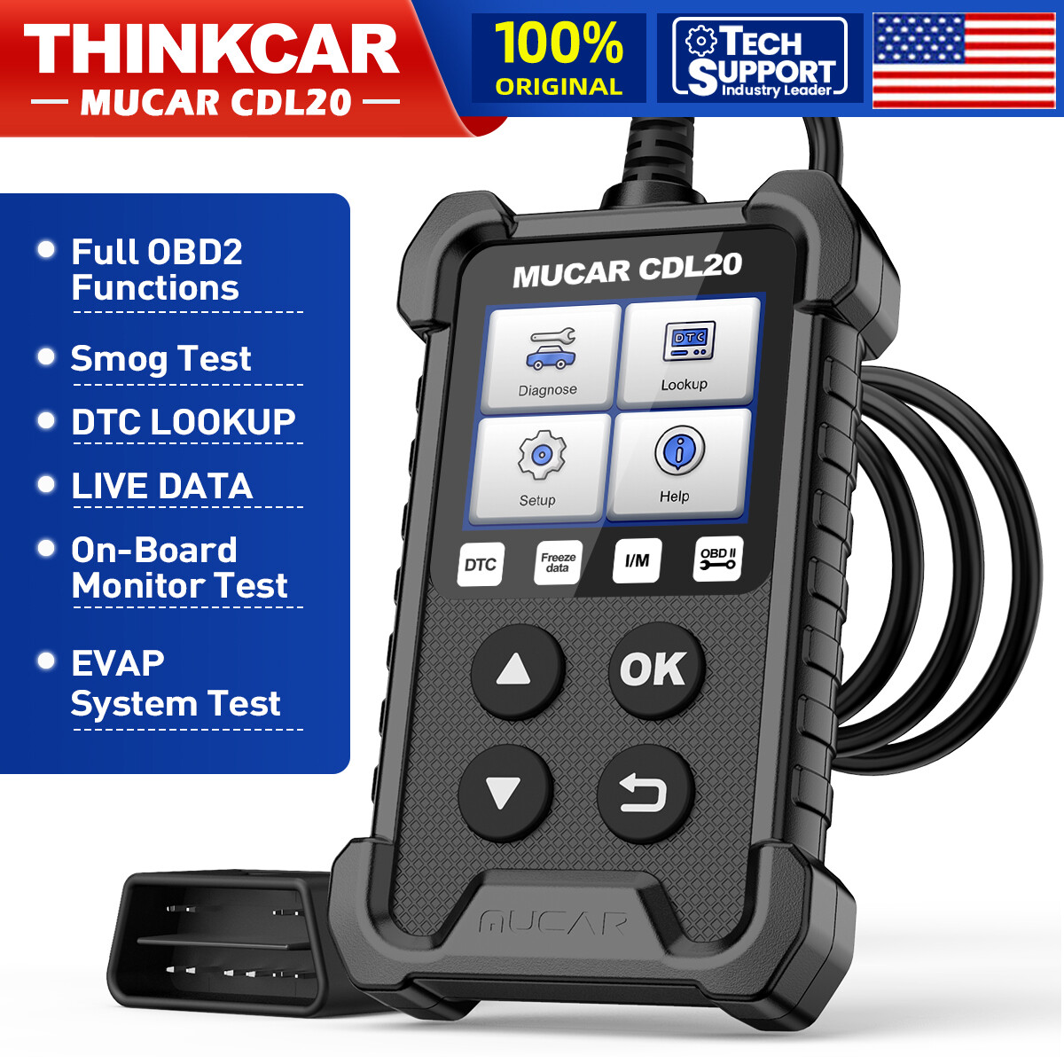 2025 MUCAR CDL20 Car OBD2 OBDII Fault Code Reader Engine Diagnostic Scanner Tool