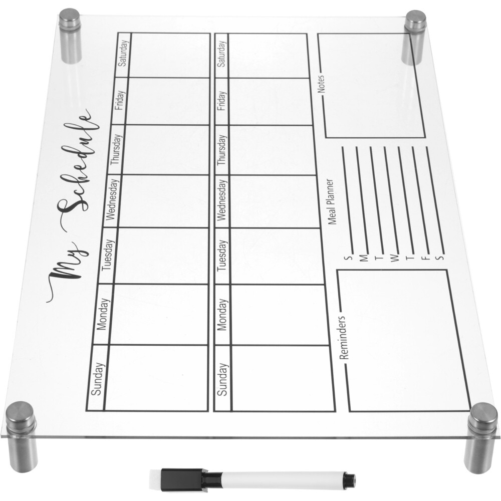 Weekly Planner Board Acrylic Office Magnetic Whiteboard Desk