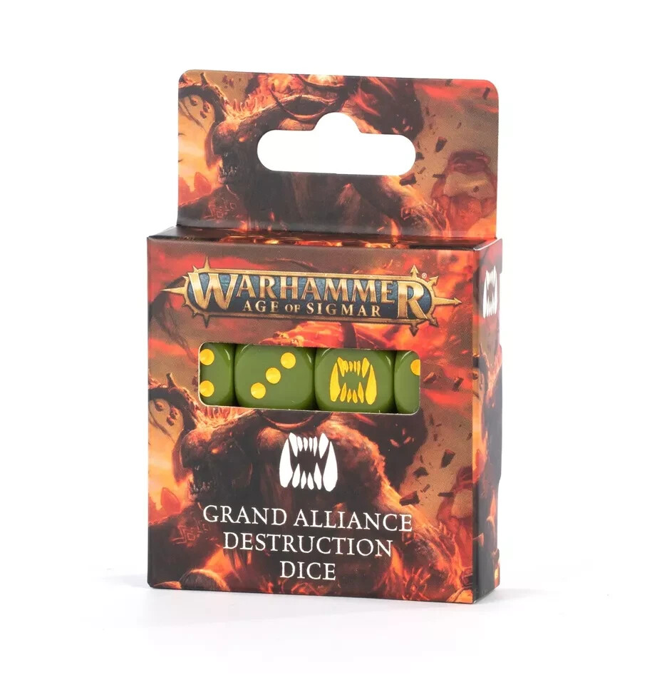 Games Workshop Warhammer AoS Grand Alliance Destruction Dice Set PREORDER 07/20