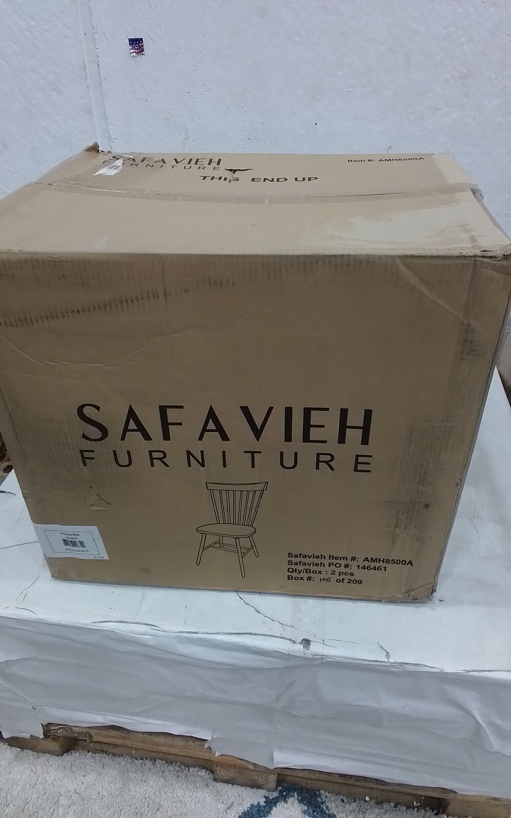 Safavieh PARKER SPINDEL SIDE CHAIR, Reduced Price 2172751232 AMH8500A