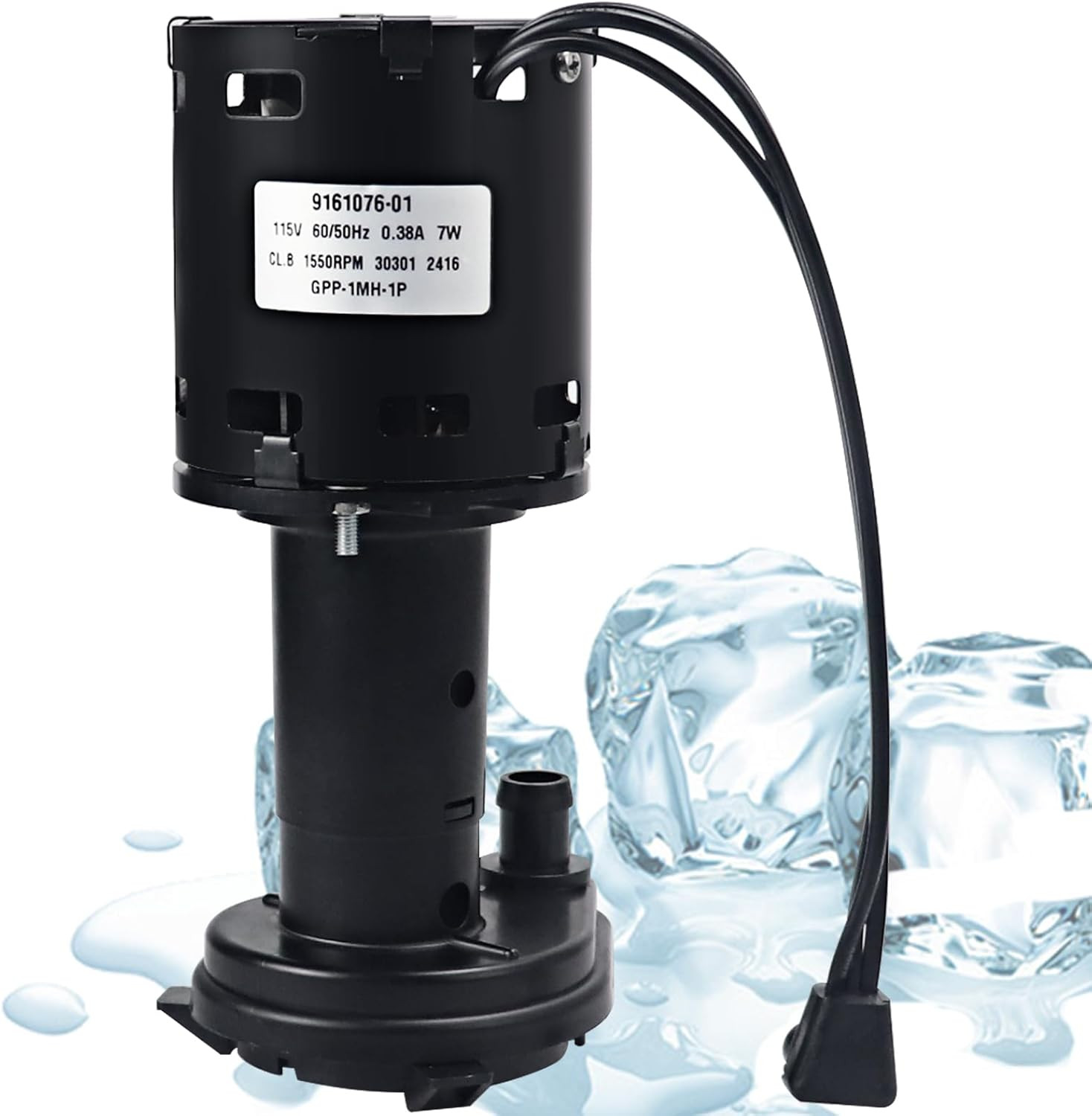 9161076-01 Water Pump Replacement 115V Ice Machine Pump Motor Compatible with Ic