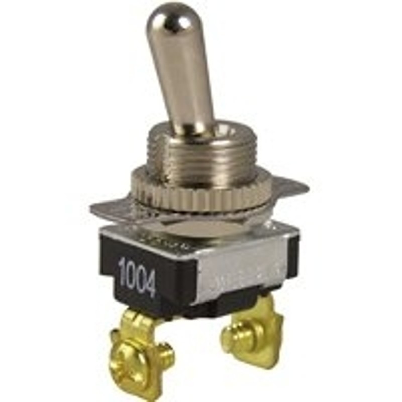 Gardner Bender GSW-17 Toggle Switch, 120/240 VAC, SPST, Screw Terminal, Steel Ho