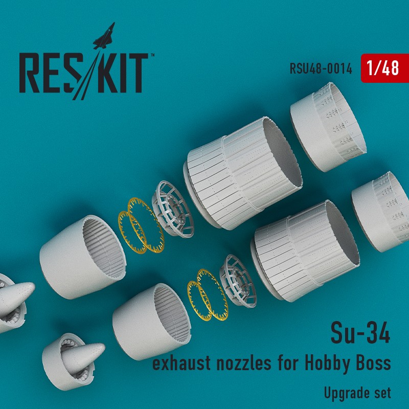 RESKT-RSU48-0014 Res/Kit Su-34 exhaust nozzles for Hobby Boss
