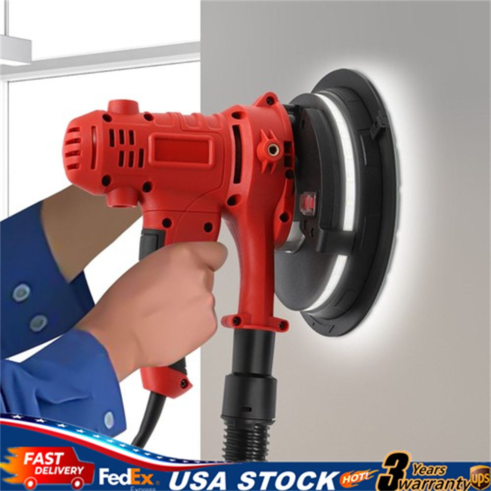 Electric Drywall Sander 1200W Variable Speed Sanding Machine w/ Led light strip