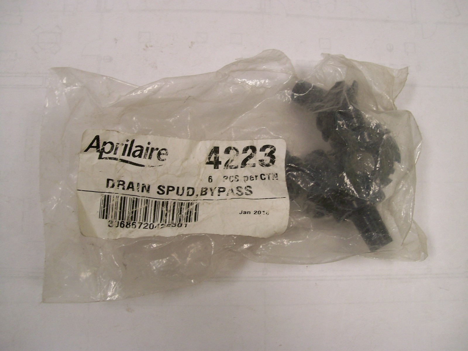 LOT OF 6 NEW Aprilaire Humifiier #4223 Water Drain Spud, Bypass Nipple Funnel