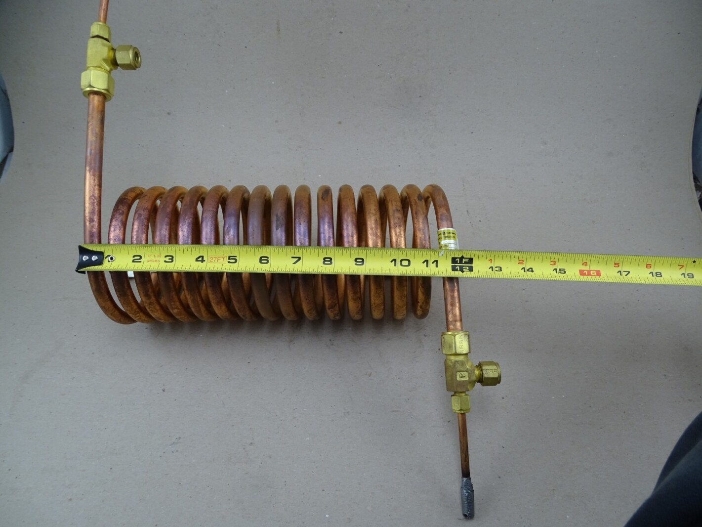 Parker Hannifin Copper CounterFlow Chiller Coil , DHTC-CU-4