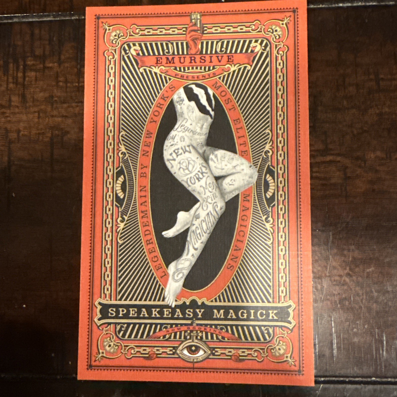 Speakeasy Magick Emursive Postcard McKittrick Hotel Sleep No More