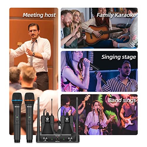 Audio AU200 Pro UHF 2 Channel Wireless Microphone System with 2 Bodypack