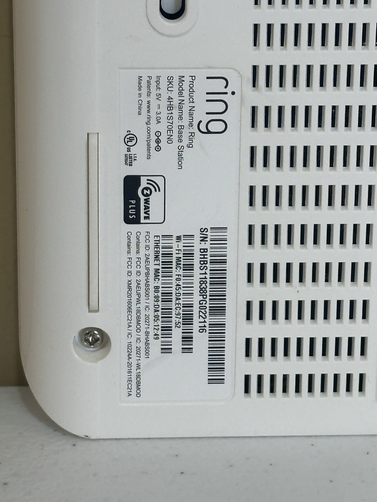 Ring Alarm Base Station (no Adaptor)