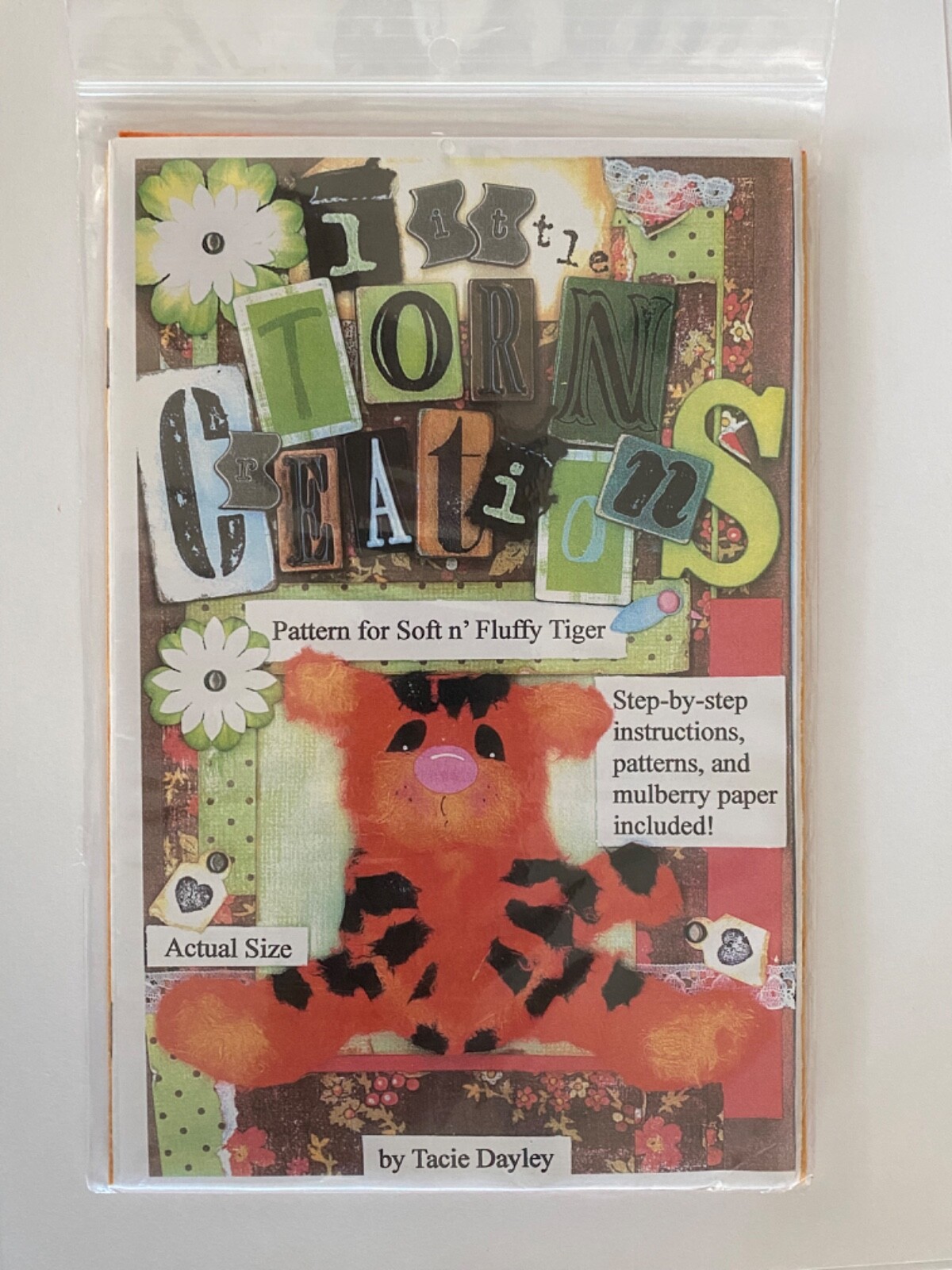 Little Torn Creations Paper Crafts Patterns - Bear Bunny Monkey Tiger Kitty Chic