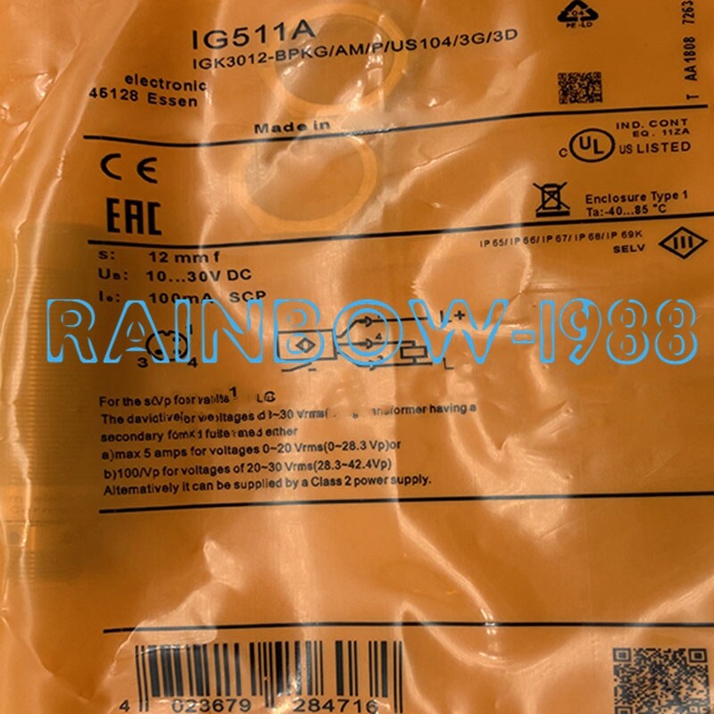 Replacement IFM Proximity switch IG511A sensor