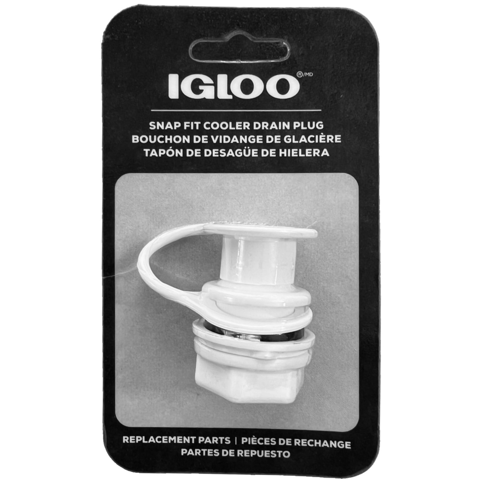 Igloo Cooler Drain Plug Assembly with Triple Snap Cap for 25-70 Quart Coolers