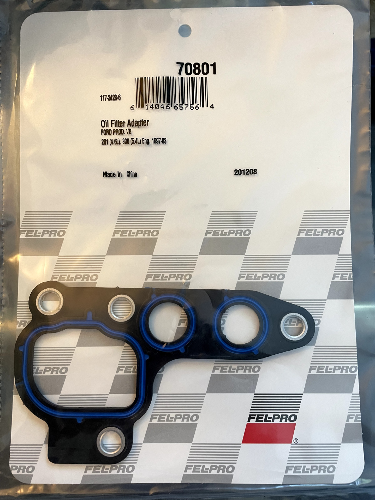 NEW!! FEL-PRO 70801 Oil Filter Adapter - MIB