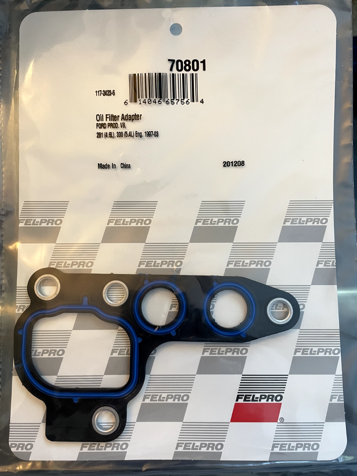 NEW!! FEL-PRO 70801 Oil Filter Adapter - MIB
