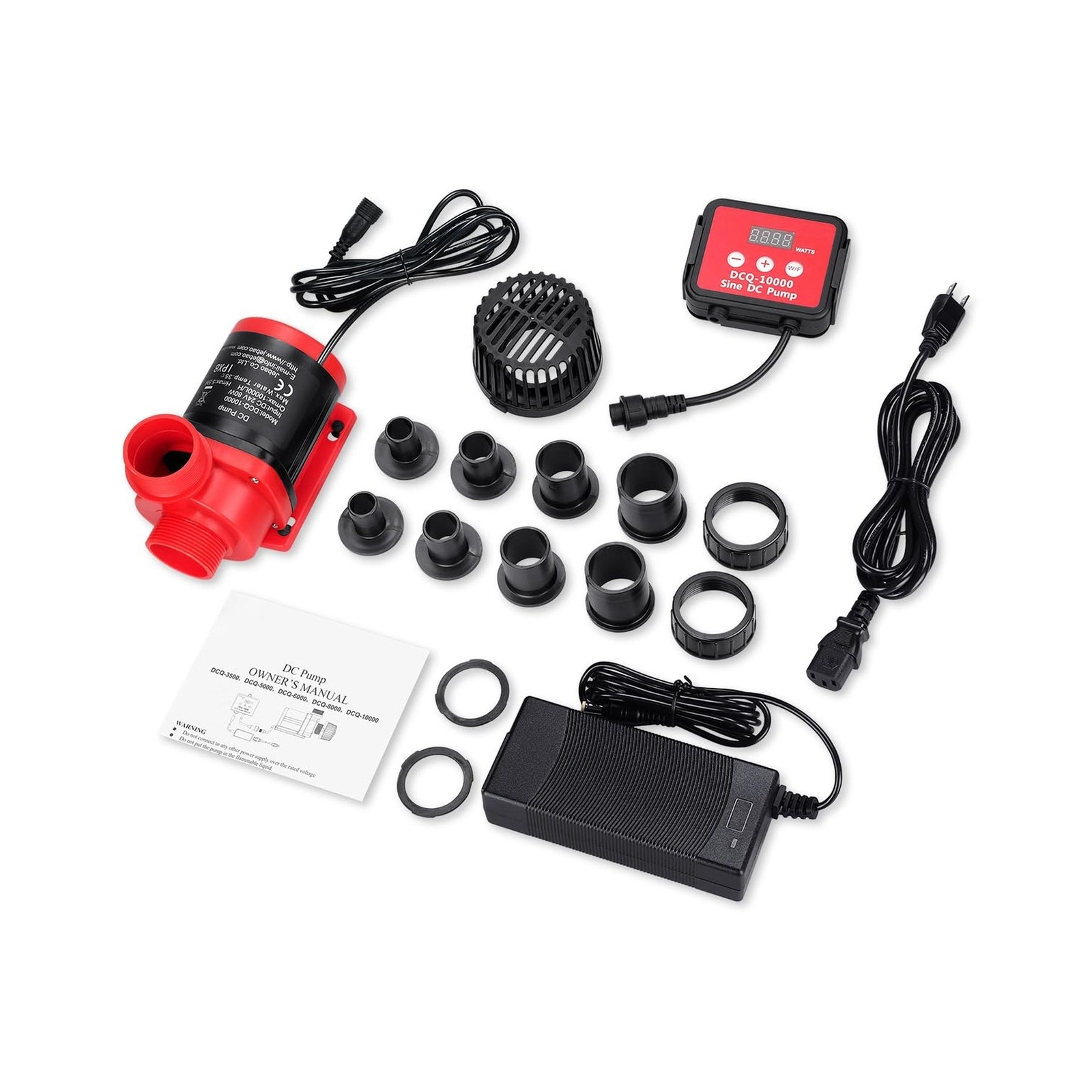 2640GPH 80W Aquarium DC Retrun Pump With LCD display Controller,DC24V 18FT Li...