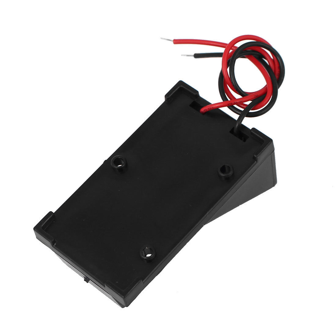 10x 9V Battery Spring Clip 1-Holder Case Plastic Storage Box With Two Wire Leads