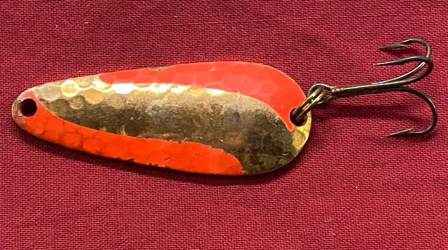 Luhr-Jensen Brass 1/3-ounce, 2-inch Spoon Fishing Lure Orange/Gold (M295)