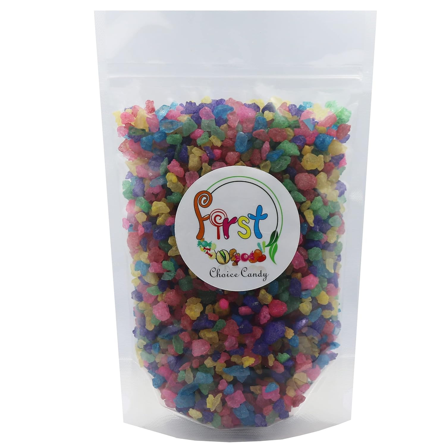 Firstchoicecandy Rock Candy Crystals 2 Pound Bulk Bag (Assorted)
