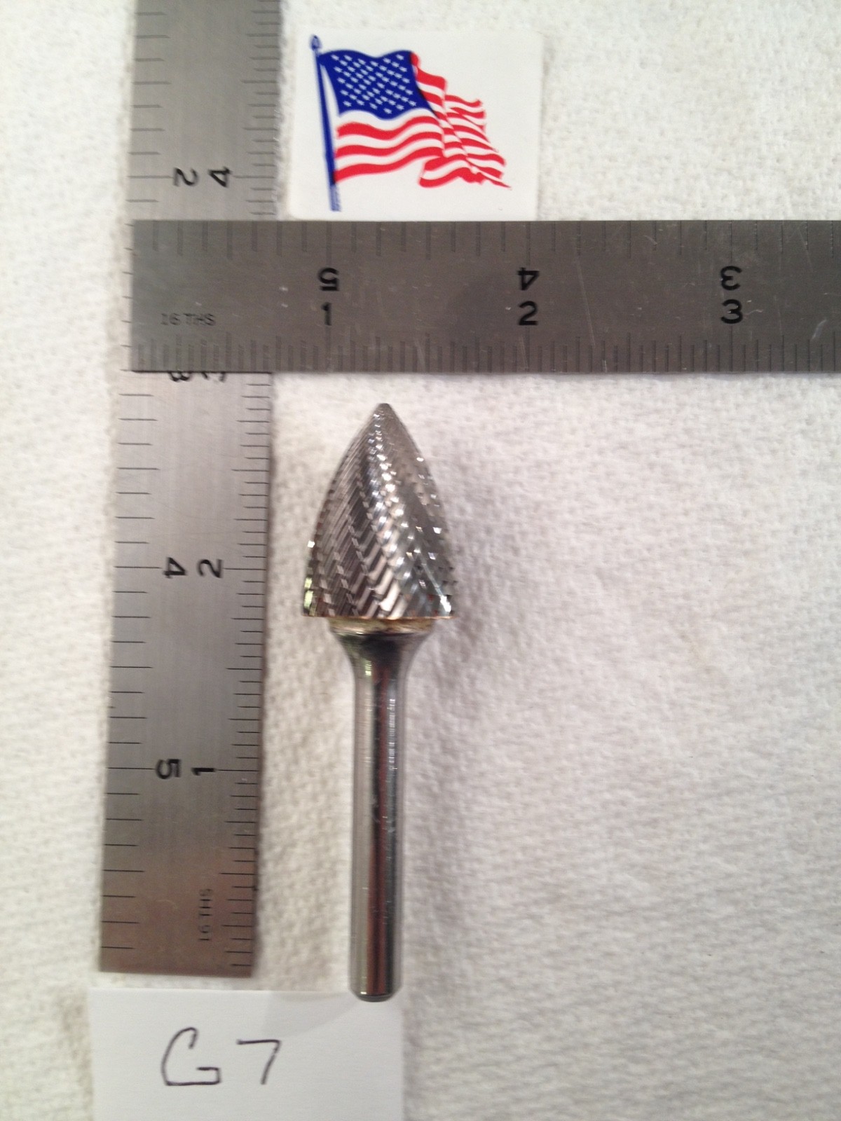 1 NEW FALCON / SGS 1/4" SHANK CARBIDE BURR SG-7 DOUBLE CUT. TREE POINT (G7)