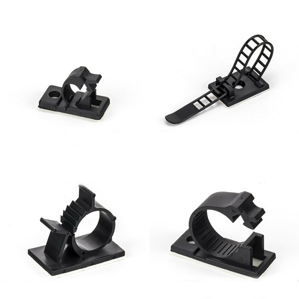 Self Adhesive Cable Management Clips Fixed Clamp Adjustable JS/CL/Small/Large
