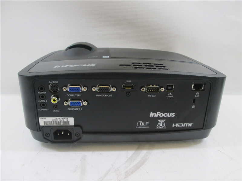 InFocus IN126X Projector 1859 Lamp Hours Multimedia Projector With Power Cable