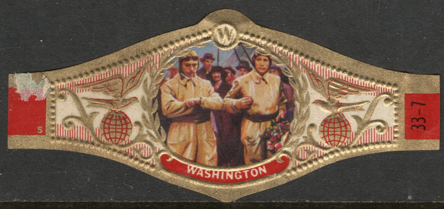 1970 NETHERLANDS  WASHINGTON Cigar Band: History of Aviation Series 33 nr. 7
