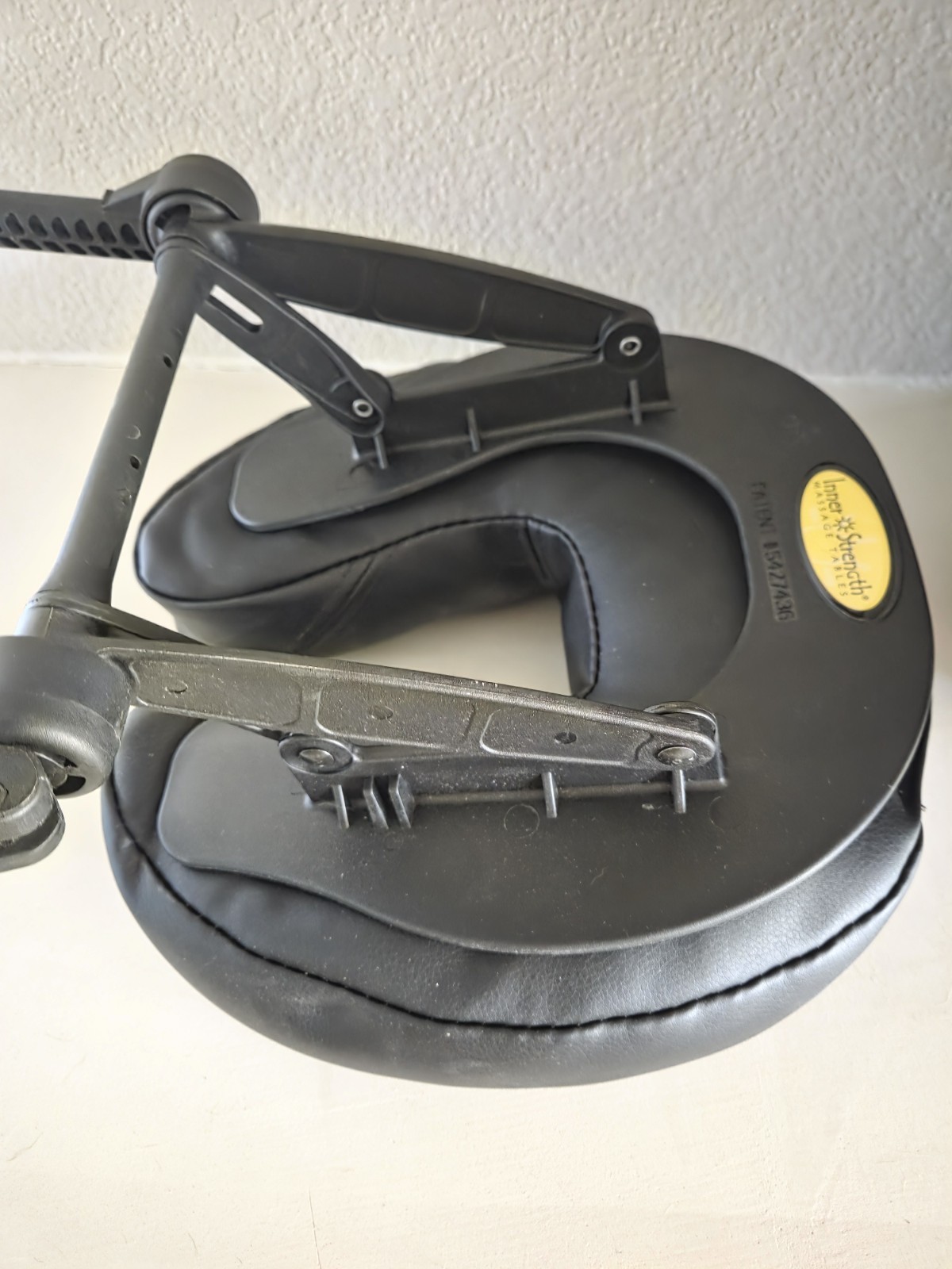 Inner Strength Massage Table Headrest Adjustable Portable Black Faux Leather