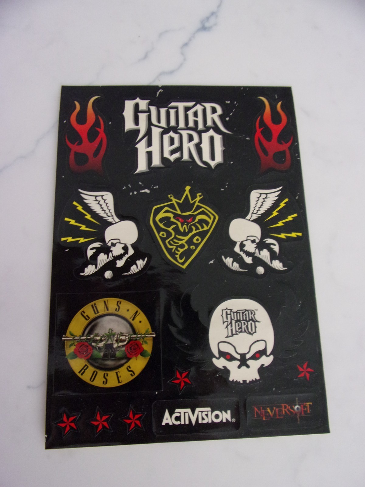 Activision Guitar Hero Original Stickers Decal Set (Unused)