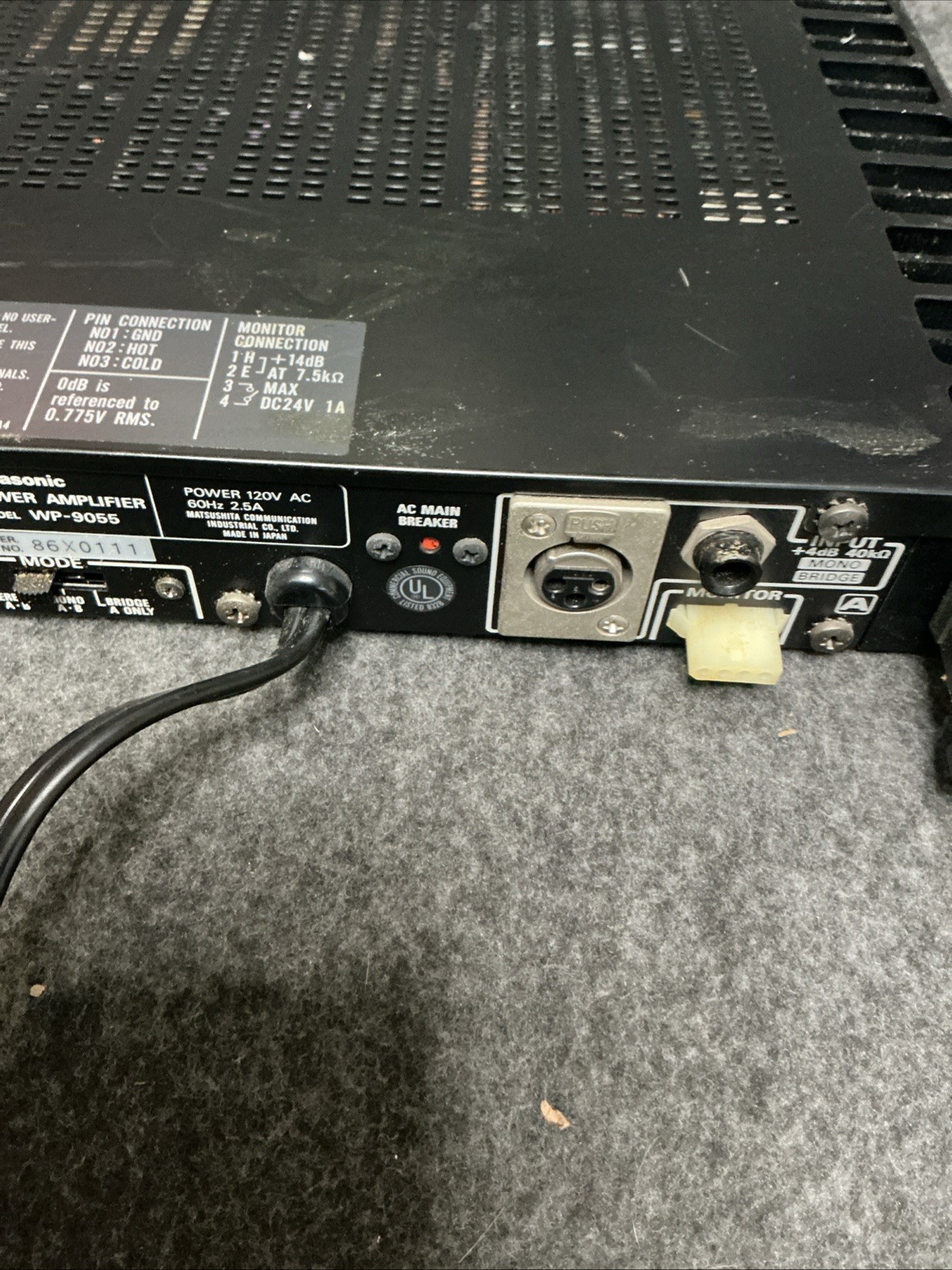 Panasonic Ramsa WP-9055 2-channel power amplifier