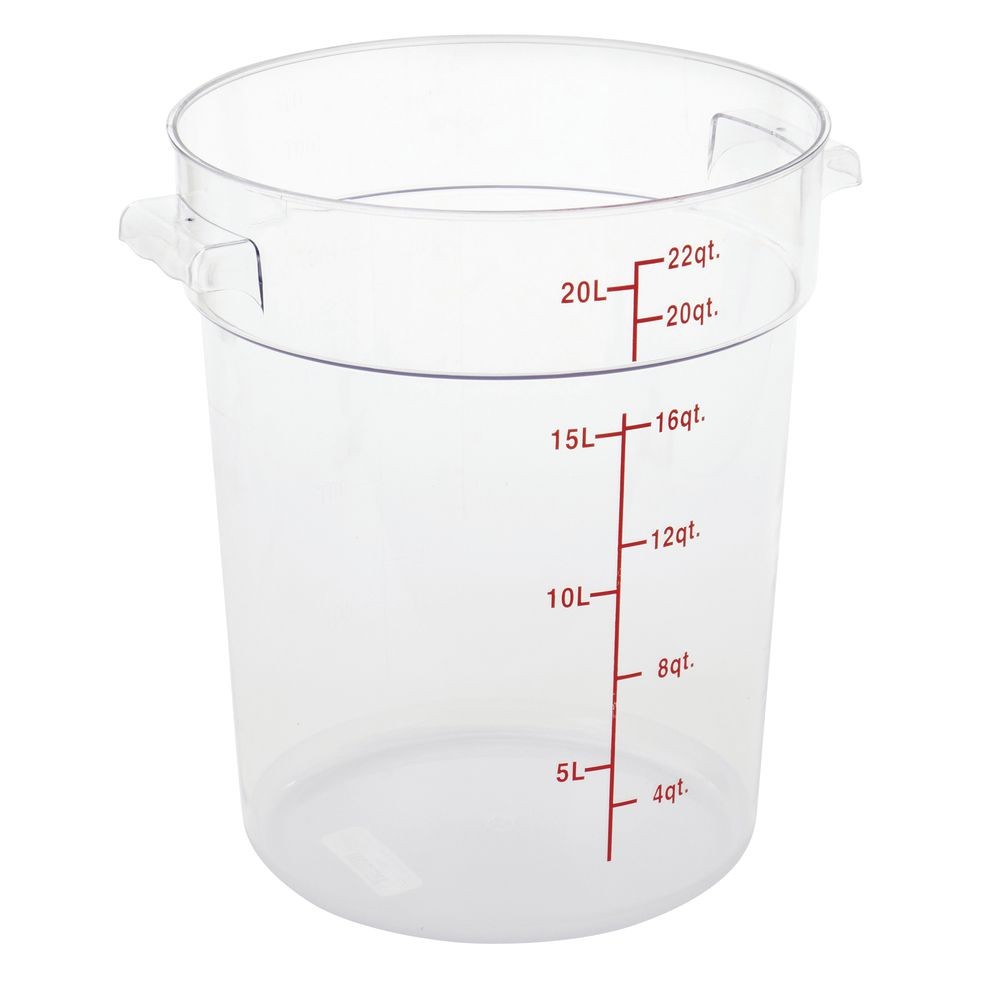 HUBERT Clear Round Food Storage Container - 13 3/4"Dia x 15"D