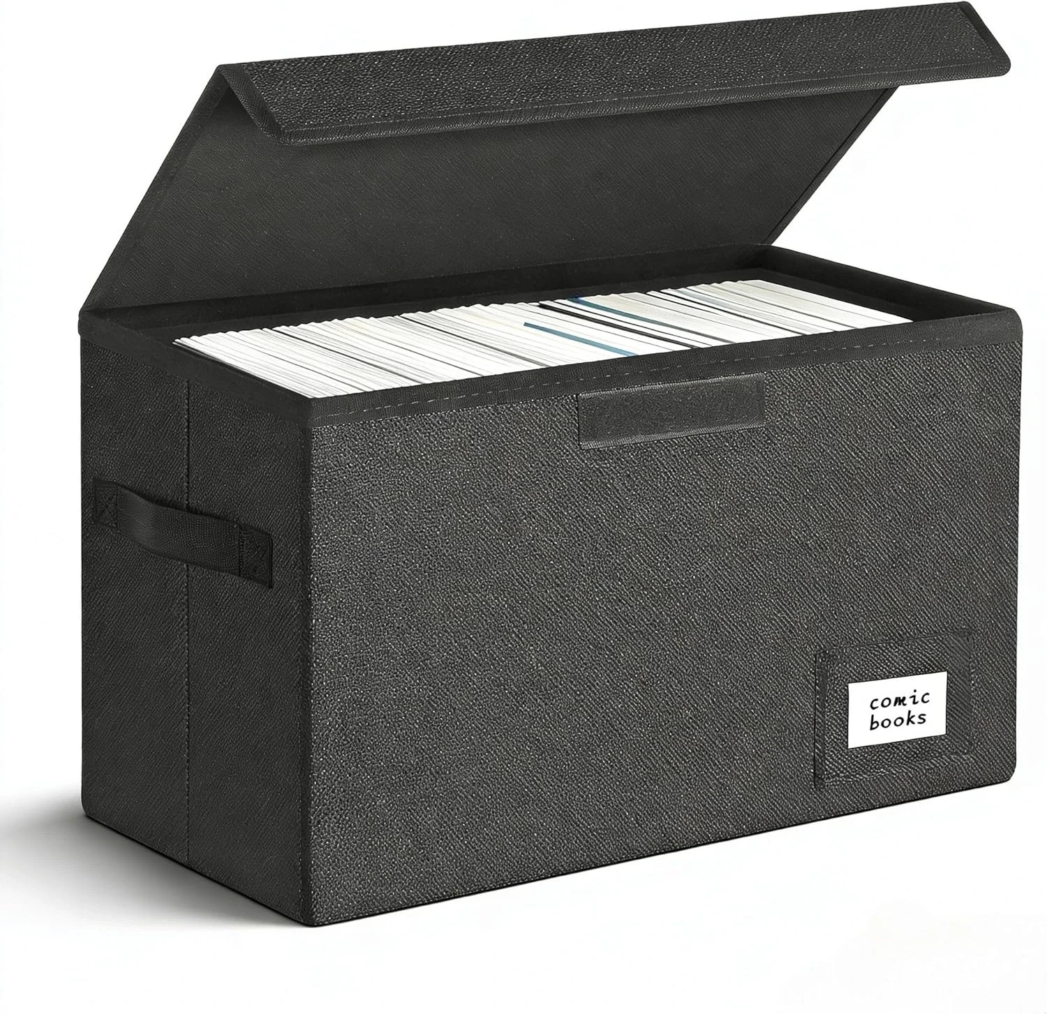 Comic Book Storage, Box 15.5" X 7.5" X 11.3", Collapsible Comic Short Box with L