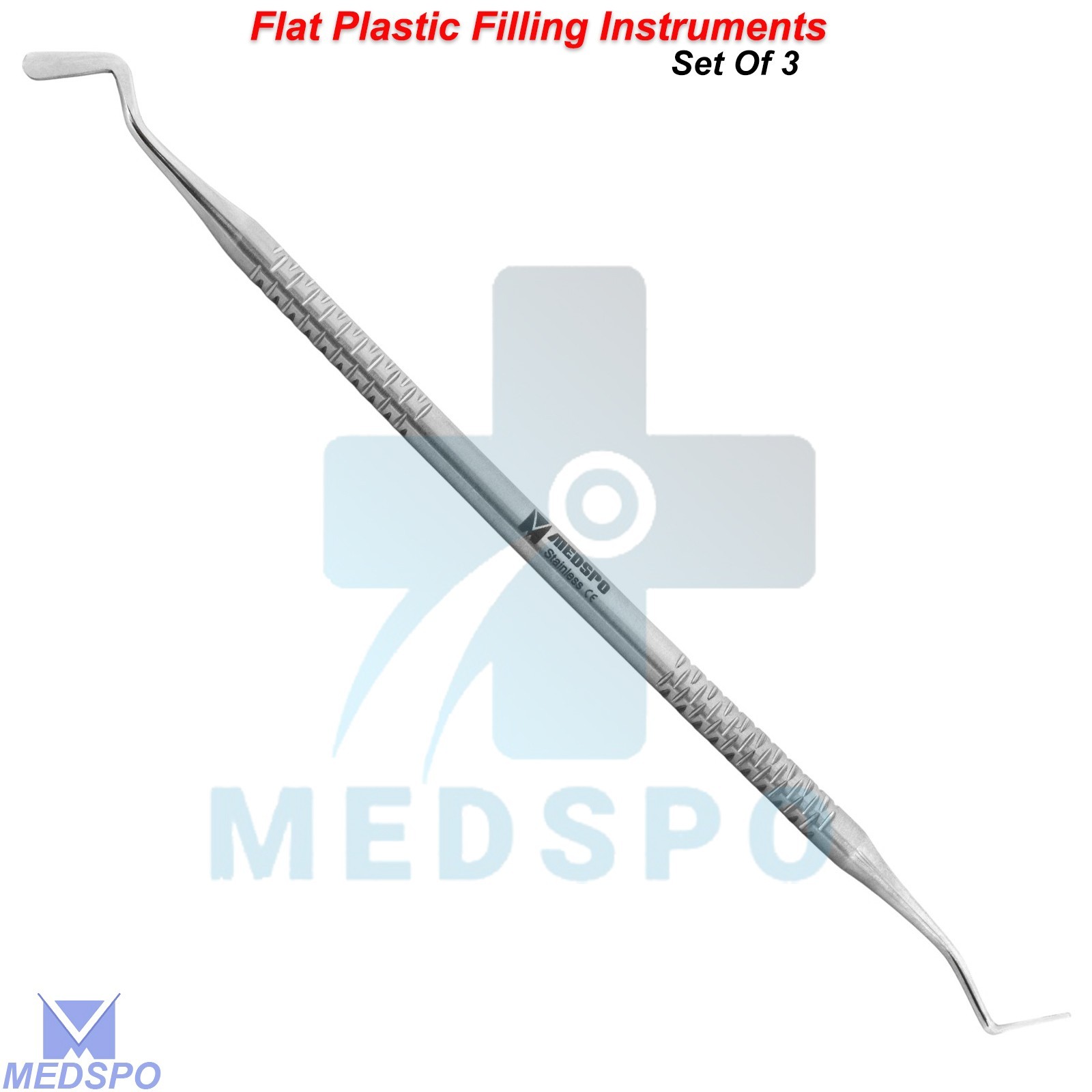 Flat Plastic Composite Filling Tools Dental Restorative Double Ended Instruments