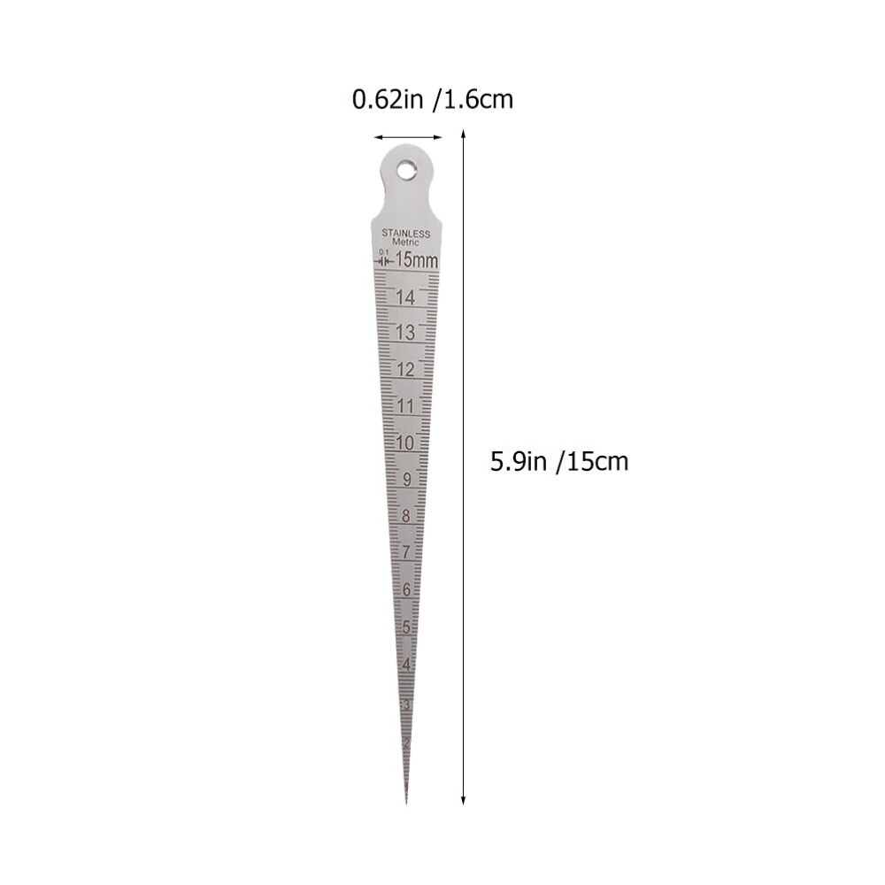 4 Pcs Pipe Tool Metric Taper Gauge Aperture Ruler Pipefitter Tools