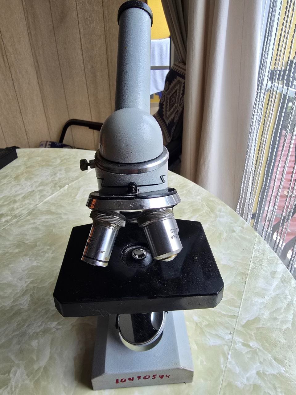 Massive soviet microscope professional laboratory