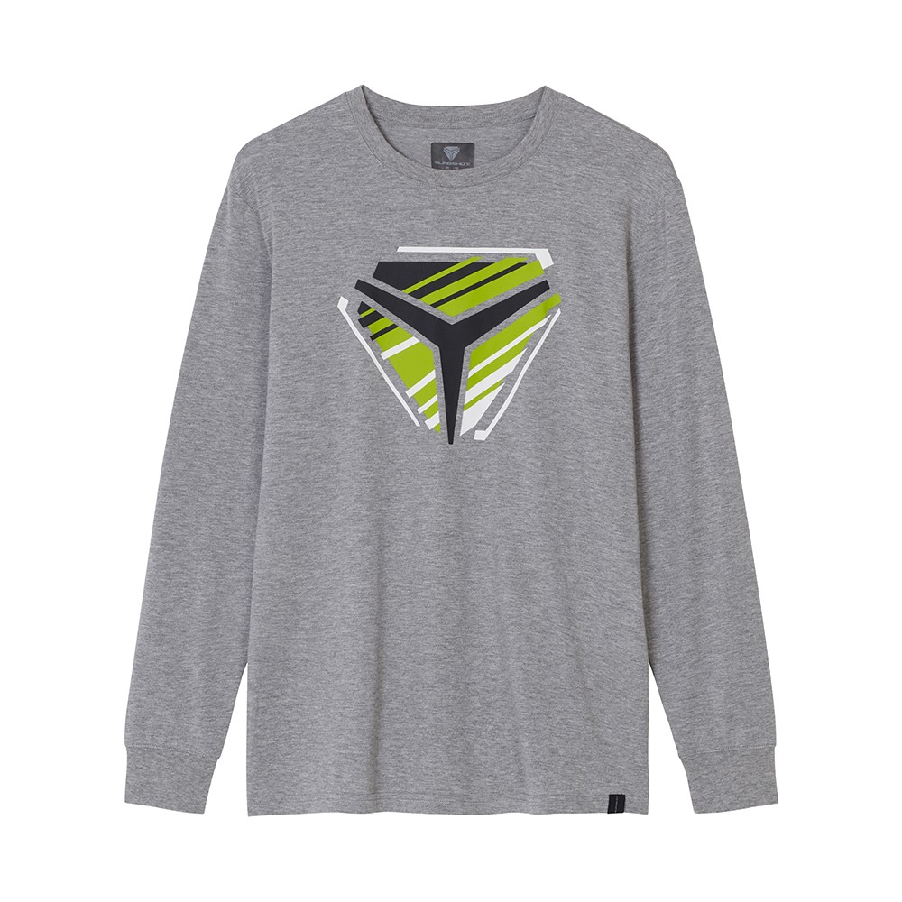 Polaris 283345502 - Unisex Long Sleeve Crew Tee Heather Gray S/M