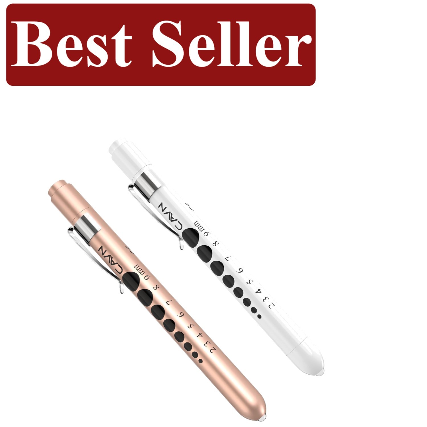 Lightweight & Portable Medical Penlight Set - 2 Reusable Penlights Included