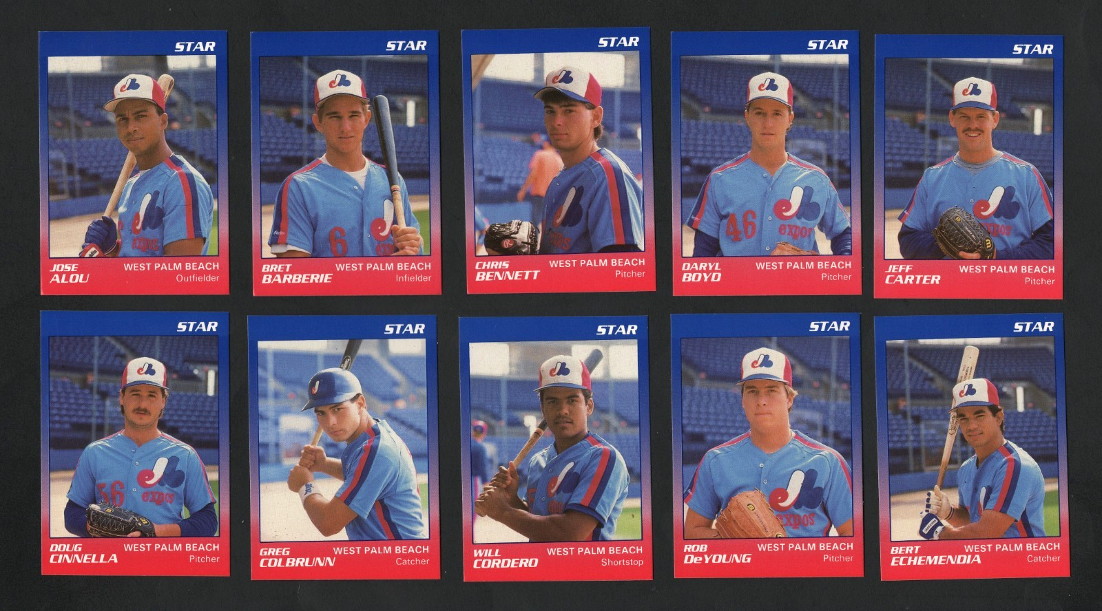 1989 West Palm Beach Expos Minor League Baseball Team Set  #TS548