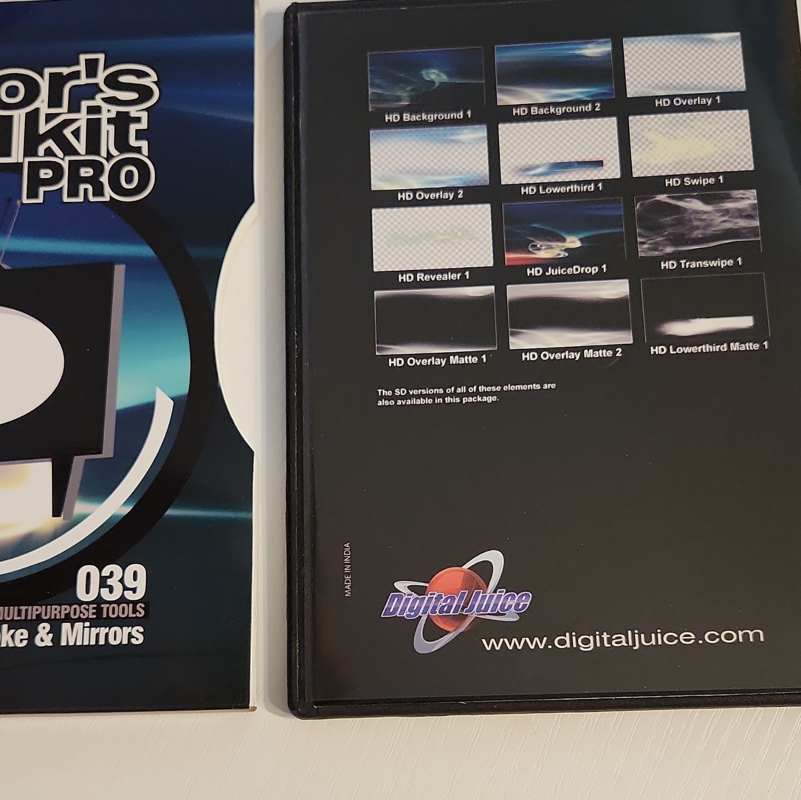 Digital Juice Editor's Toolkit Pro 039 Smoke & Mirrors Multimedia Tools DVD