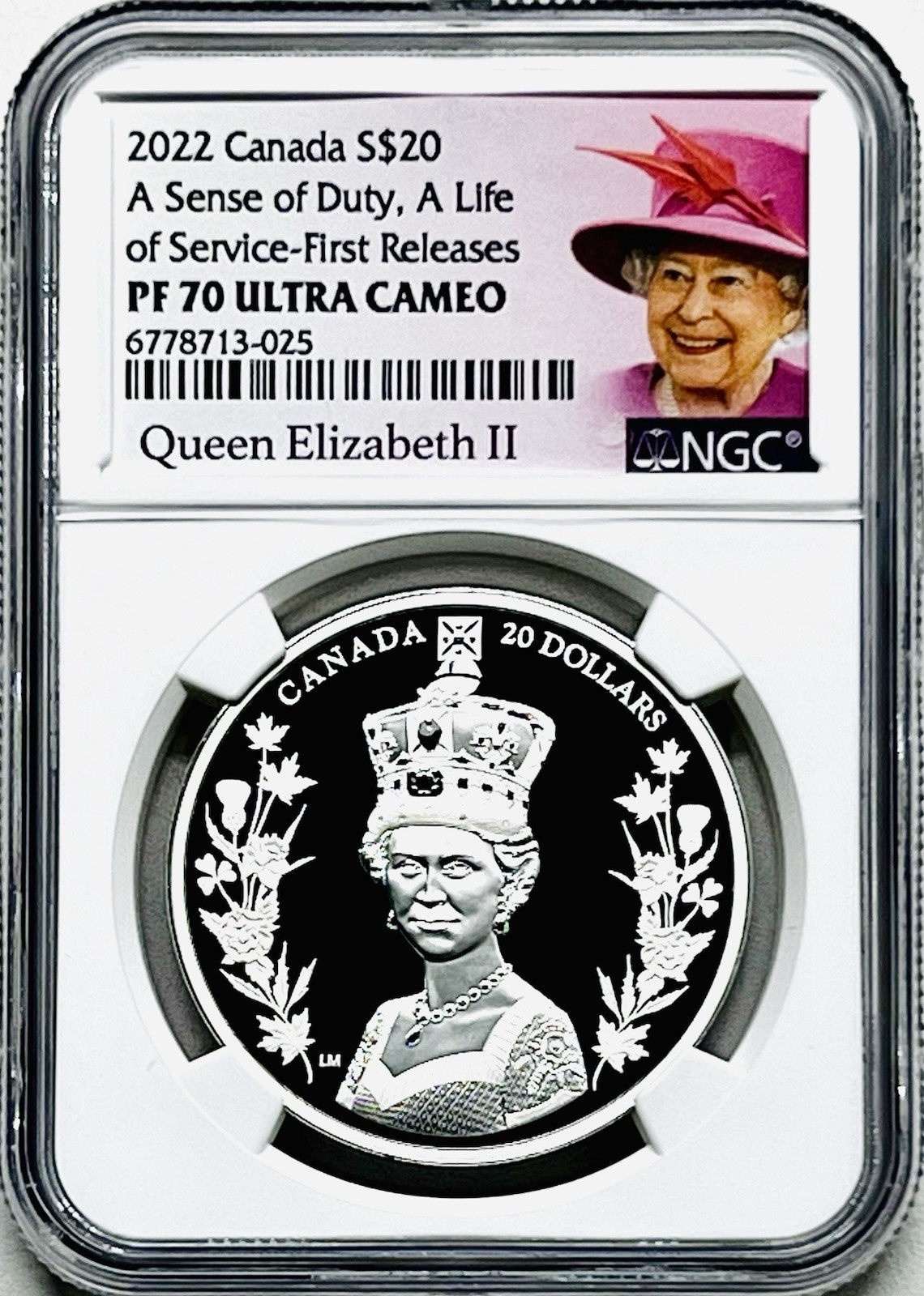 2022 S$20 CANADA 1OZ A SENSE OF DUTY SILVER PROOF NGC PF70 UCAM FIRST RELEASES