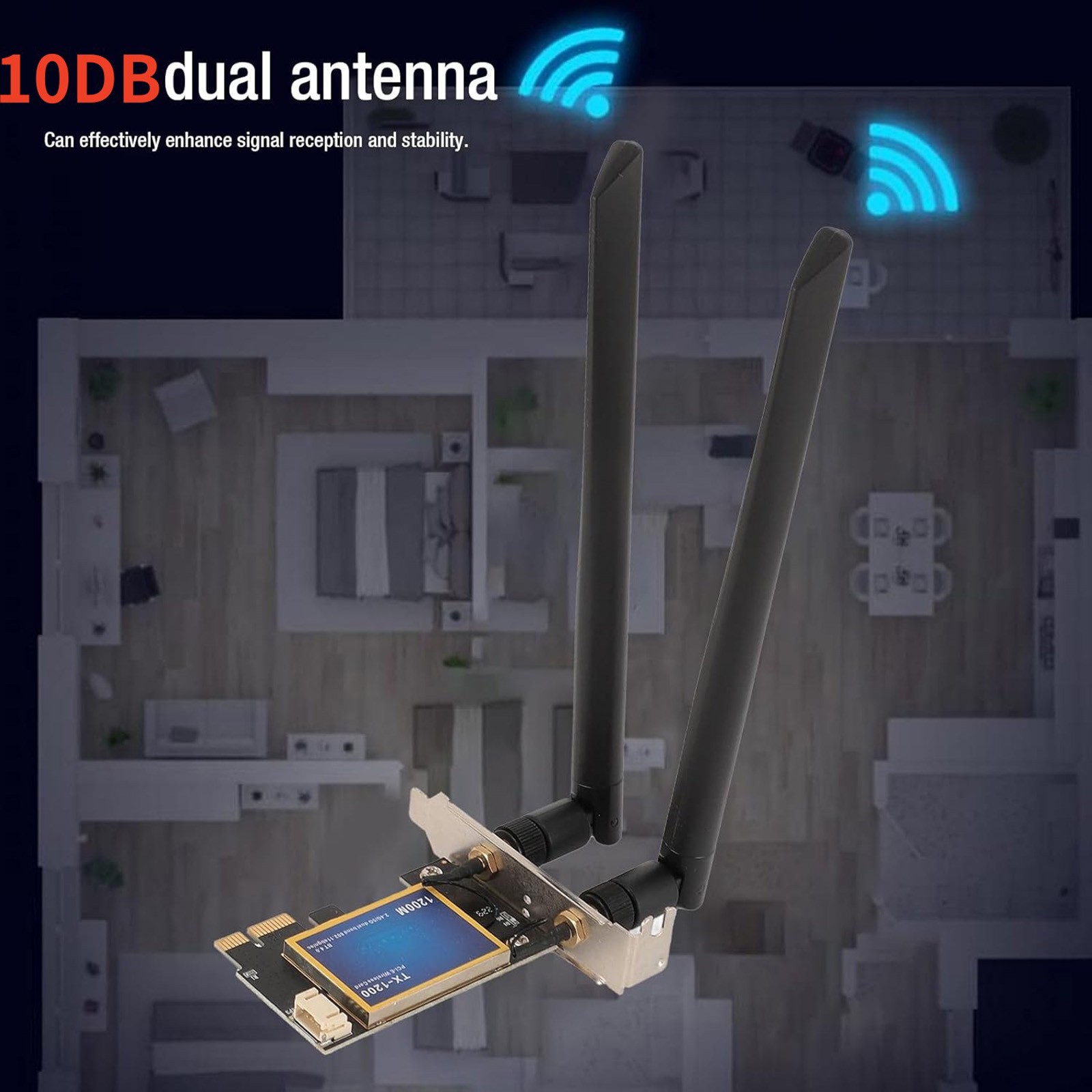 Wireless Network Bluetooth 4.0 Card Built In Bt 4.0 Technology TX-1200 Model