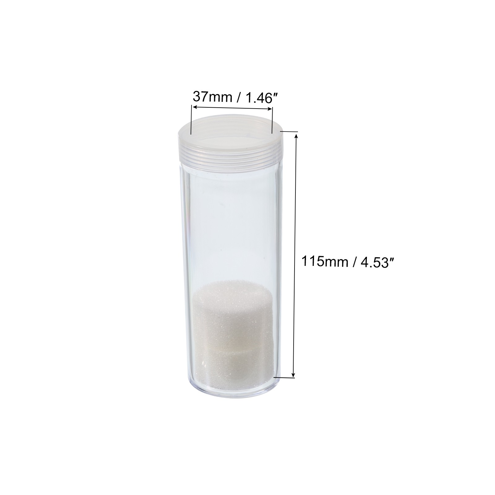 Round Coin Tubes, 5 Pack Coin Storage Tubes with Storage Box Plastic Coin Holder
