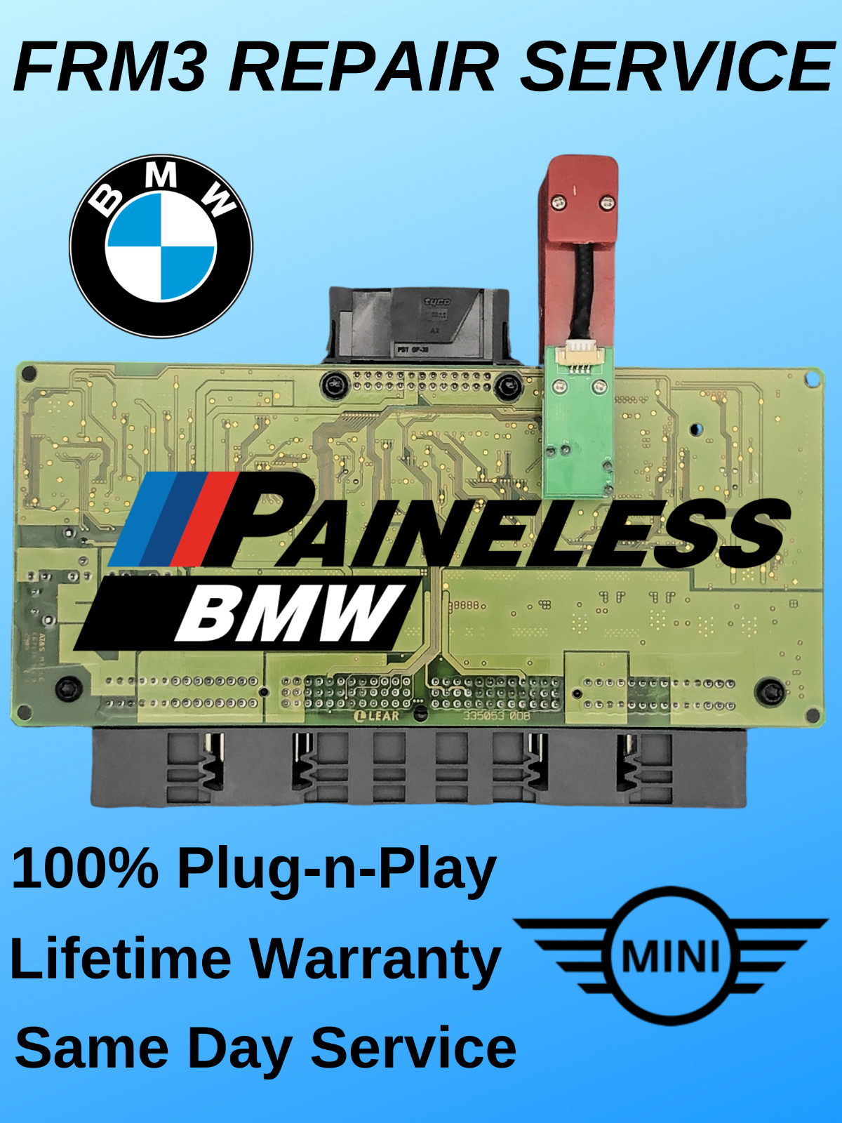 FRM3 FOOTWELL MODULE REPAIR FOR BMW/MINI--LIFETIME WARRANTY & SAME DAY REPAIR!