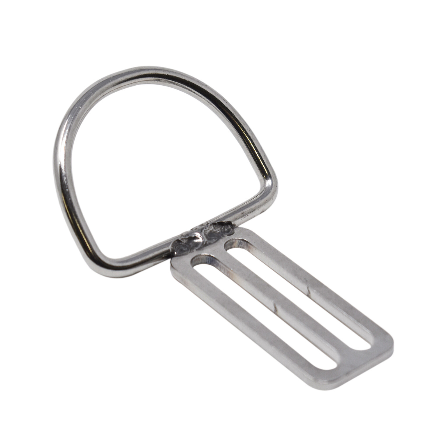 Scuba Choice SS316 Heavy Duty D Ring Welded w/ Triglides Slider, 45 degree