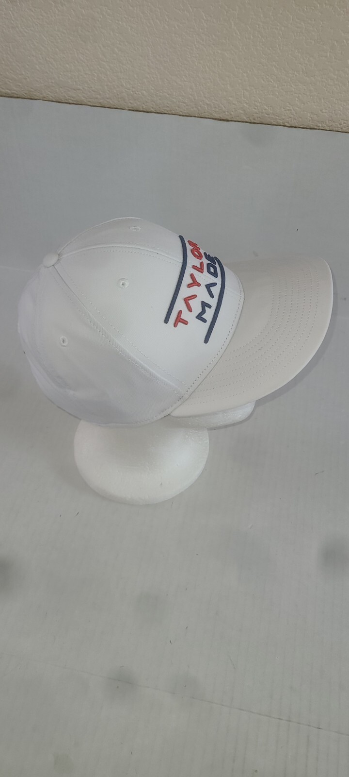Taylor Made w 7 9 On Back Hit Adjustable Snapback Golf Hat White
